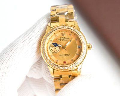 Rolex Datejust Replica with Oyster Bracelet Cal8217 Movement 316L Sapphire Glass Women Gold Watch